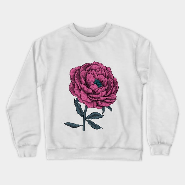 Peony drawing 3 Crewneck Sweatshirt by katerinamk